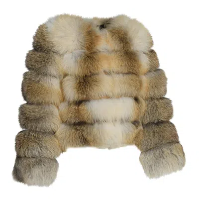 Wanan Touch Rouge Natural Gold Fox Fur Jacket