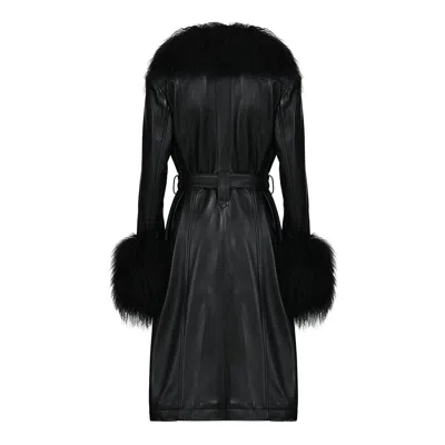 Wanan Touch Sac Coat In Leather Black