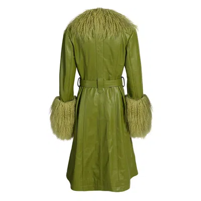 Wanan Touch Sac Coat In Leather Green