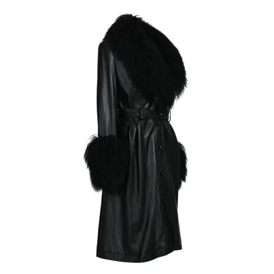 Wanan Touch Sac Coat In Leather Black