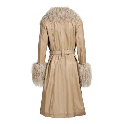 Wanan Touch Sac Coat In Leather Camel