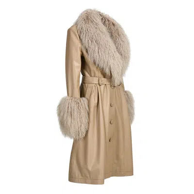 Wanan Touch Sac Coat In Leather Camel