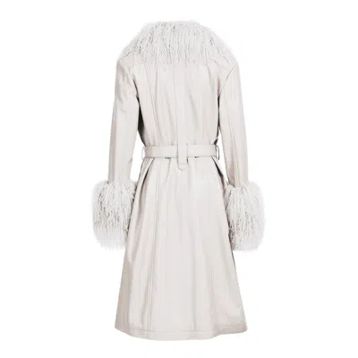 Wanan Touch Sac Coat In Leather White