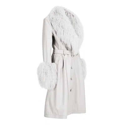 Wanan Touch Sac Coat In Leather White