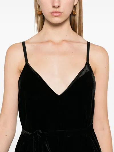Gold Hawk Black Velvet Jumpsuit