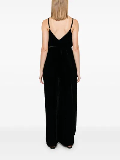 Gold Hawk Black Velvet Jumpsuit