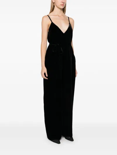 Gold Hawk Black Velvet Jumpsuit