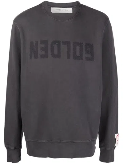 Golden Goose Golden M S Regular Sweatshirt Distressed Cotton Jersey With Logo Clothing