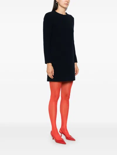 Gucci Mini Abito In Lana Nera Donna
