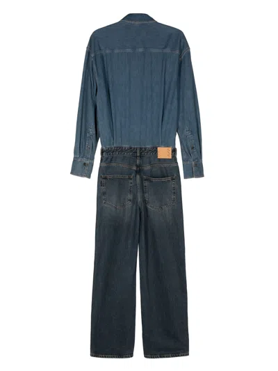Haikure Long Sleeve Denim Jumpsuit
