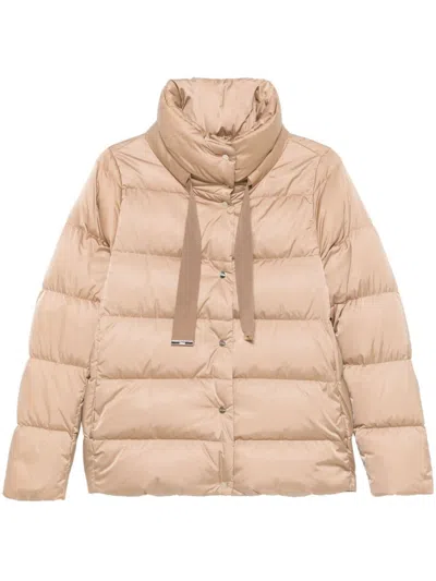 Herno Shiny Satin Cape Down Jacket Clothing