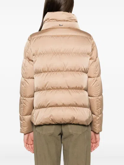 Herno Shiny Satin Cape Down Jacket Clothing