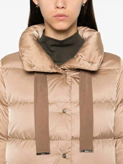 Herno Shiny Satin Cape Down Jacket Clothing
