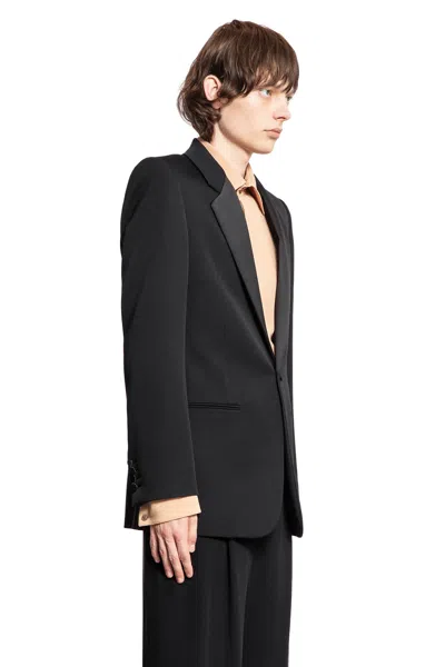 Shop Saint Laurent Man Black Blazers