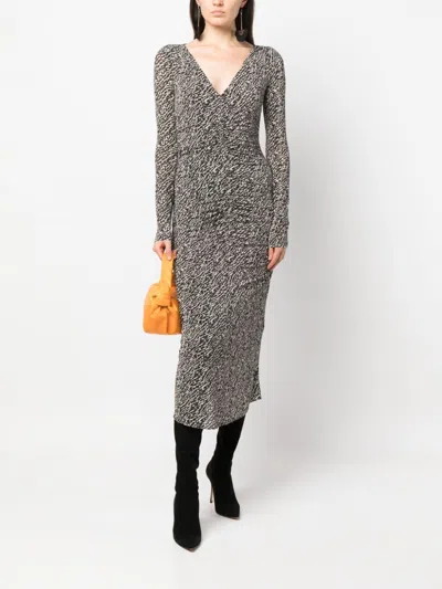 Isabel Marant Laly Abstract-pattern Midi Dress