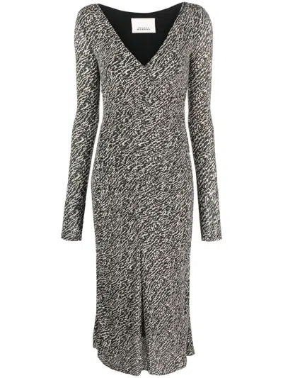 Isabel Marant Laly Abstract-pattern Midi Dress