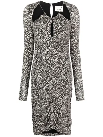 Isabel Marant Laly Abstract-pattern Midi Dress
