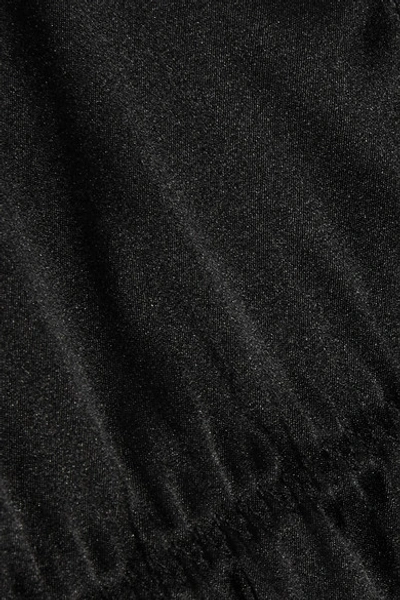 Fleur Du Mal Mesh-paneled Stretch-silk Satin Bodysuit