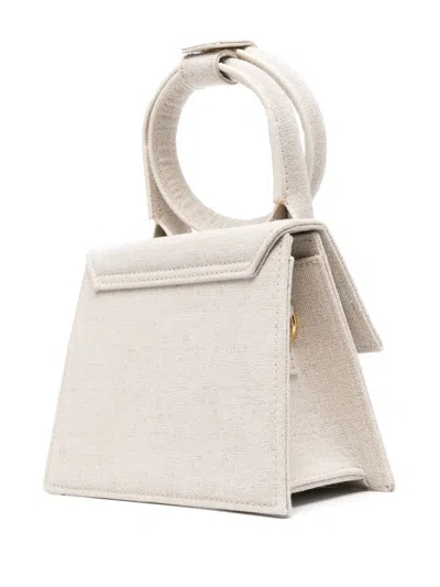 Shop Jacquemus Le Chiquito Noeud Canvas Handbag