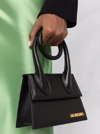 Jacquemus 'le Chiquito Noeud' Black Crossbody Bag With Logo Detail