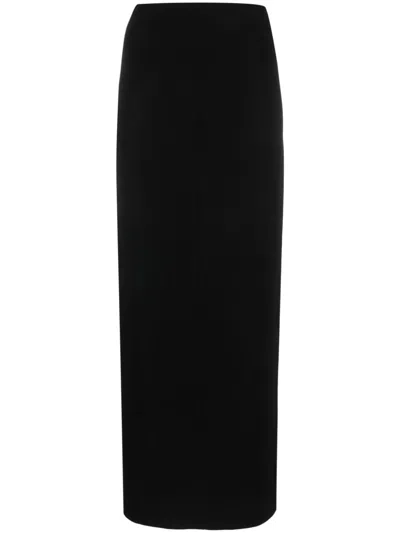 Shop Norma Kamali Side Slit Long Skirt