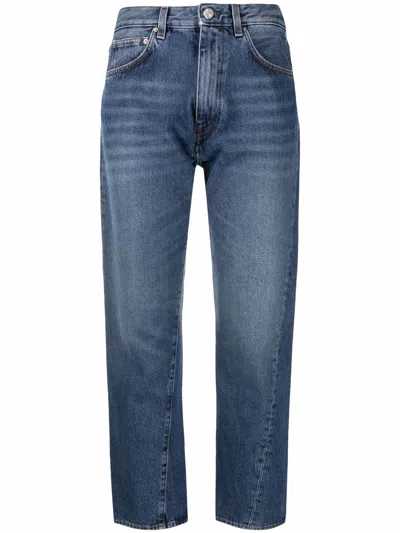 Totême Twisted Seam High-rise Straight-leg Organic-denim Jeans