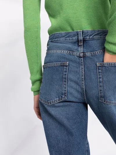Totême Twisted Seam High-rise Straight-leg Organic-denim Jeans