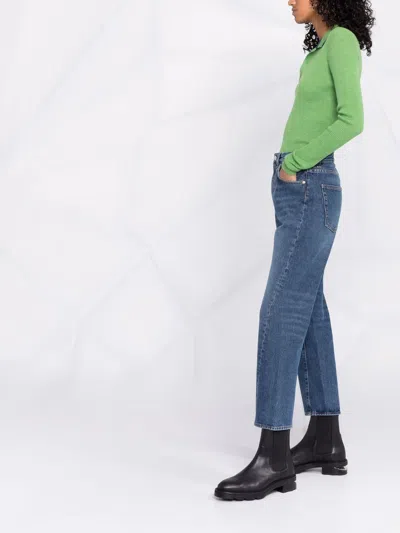 Totême Twisted Seam High-rise Straight-leg Organic-denim Jeans