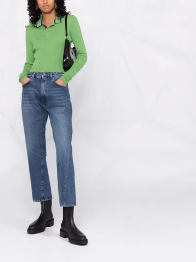 Totême Twisted Seam High-rise Straight-leg Organic-denim Jeans