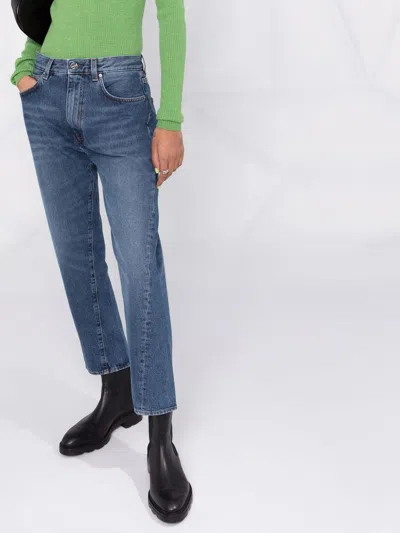 Totême Twisted Seam High-rise Straight-leg Organic-denim Jeans