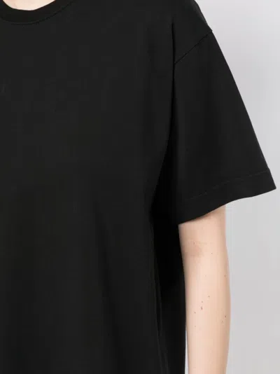 Totême Toteme Women's Black Logo-embroidered Organic Cotton T-shirt