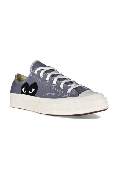 Comme Des Garçons Chuck Taylor Low Heart Print Sneakers In Gray