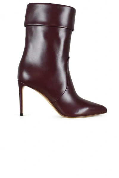 Francesco Russo Leather Boots In Red