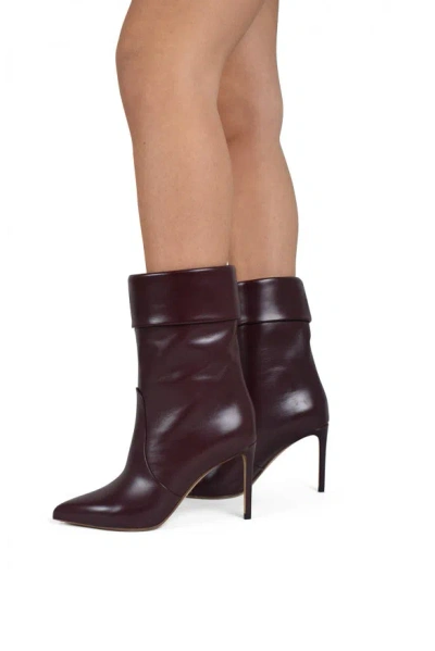 Francesco Russo Leather Boots In Red
