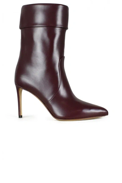 Francesco Russo Leather Boots In Red