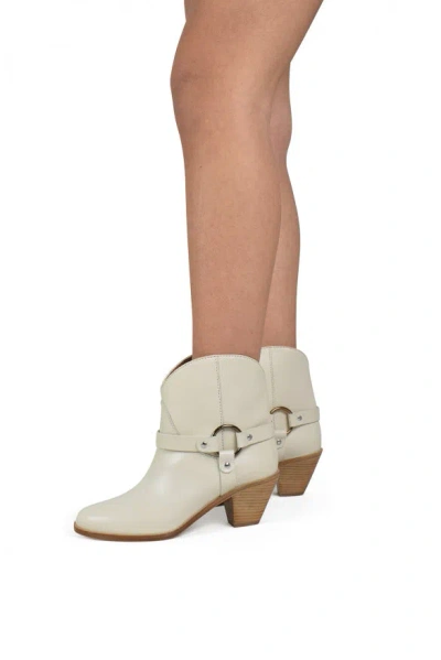 Francesco Russo Leather Boots In Cream