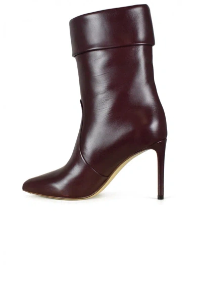 Francesco Russo Leather Boots In Red