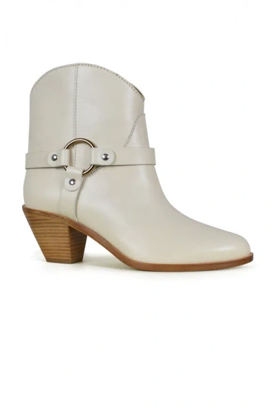 Francesco Russo Leather Boots In Cream