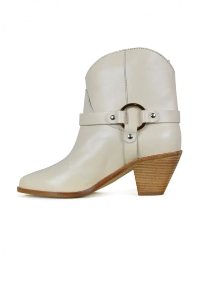 Francesco Russo Leather Boots In Cream