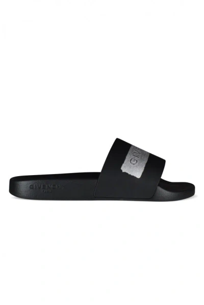 Givenchy Men Logo-tape Slides In Black