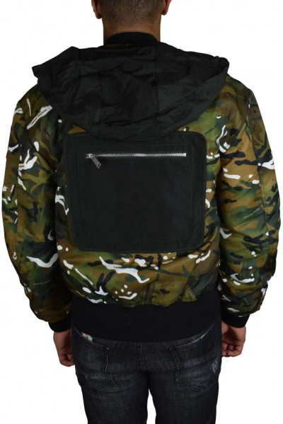 Heron Preston Camouflage-print Bomber Jacket In Yellow