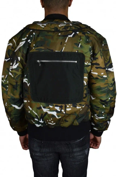 Heron Preston Camouflage-print Bomber Jacket In Yellow