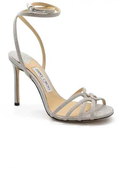 Jimmy Choo Mimi 100 Sandals In Silver
