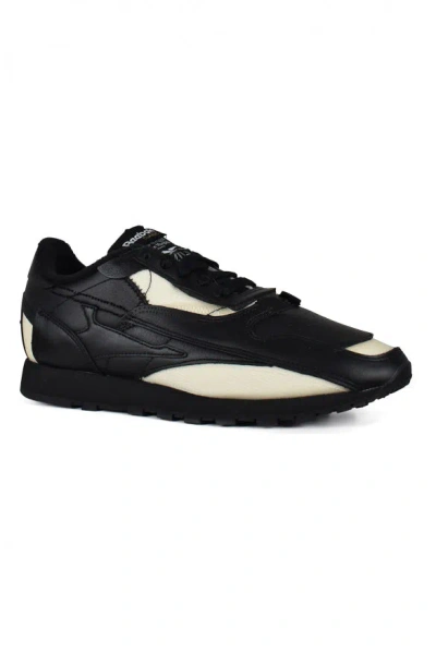 Maison Margiela Project 0 Cl Memory Of V2 Shell-trimmed Leather Sneakers In Black