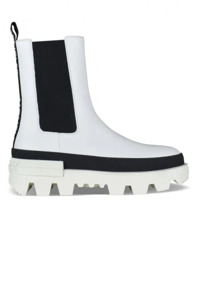 Moncler White Coralyne Ankle Boots In White