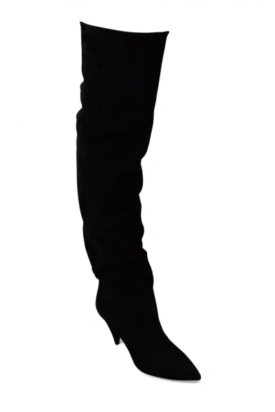Saint Laurent Era 85 Over-the-knee Boots In Black