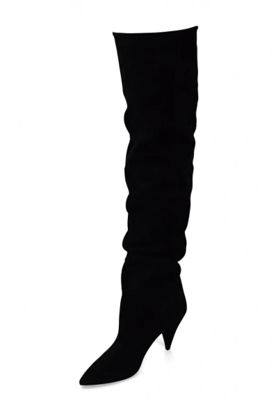 Saint Laurent Era 85 Over-the-knee Boots In Black