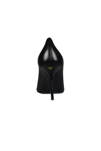 Tom Ford Pointed-toe Pin-heel Pumps In Black Leather In Black