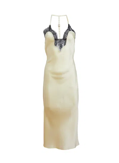Fleur Du Mal Lace-trim Slip Dress In Buttercream