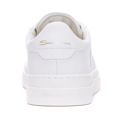 Shop Santoni Sneakers In White